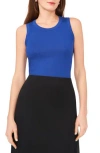 Halogen ® Fitted Ribbed Tank Top In Mezarine Blue