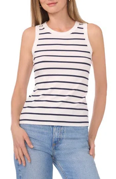 Halogen ® Fitted Ribbed Tank Top In Navy Peacoat
