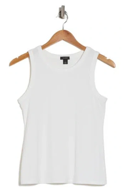 Halogen ® Fitted Ribbed Tank Top In New Ivory