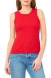 Halogen ® Fitted Ribbed Tank Top In Red