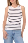 Halogen ® Fitted Ribbed Tank Top In White