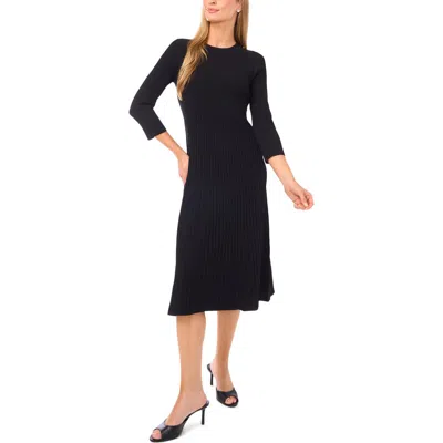 Halogen ® Flare Rib Midi Dress In Black