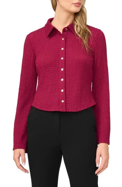 Halogen ® Flare Sleeve Knit Button-up Shirt In Multi