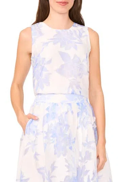 Halogen ® Floral Burnout Sleeveless Top In Blue