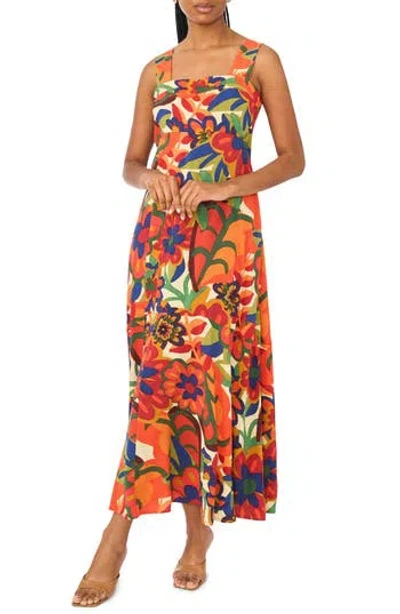 Halogen ® Floral Challis Tiered Maxi Dress In Multi