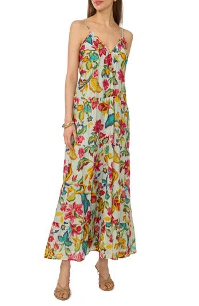 Halogen ® Floral Empire Waist Tiered Maxi Dress In Multi