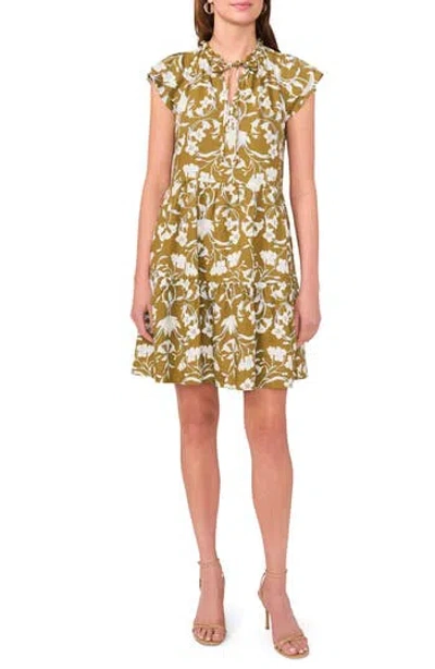 Halogen ® Floral Flutter Sleeve Minidress