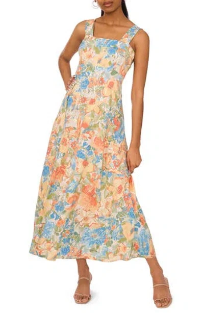 Halogen ® Floral Square Neck Tiered Maxi Sundress In Multi