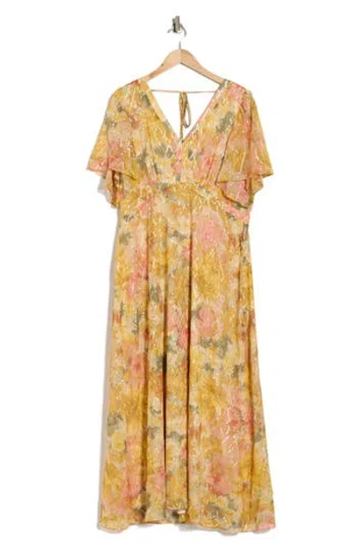 Halogen ® Flutter Sleeve Maxi Dress In Yellow