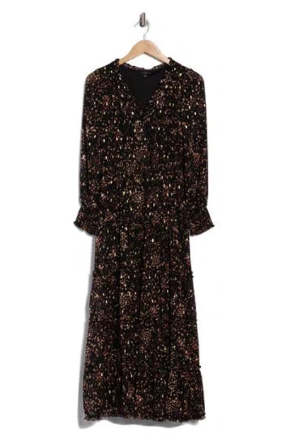 Halogen ® Flutter Sleeve Midi Dress In Brown