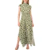 Halogen ® Flutter Sleeve Wide Leg Jumpsuit In Cedar Green