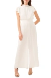 Halogen Flutter Sleeve Wide Leg Jumpsuit In New Ivory