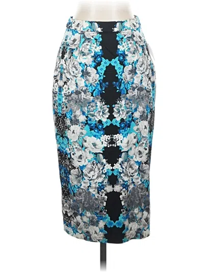 Pre-owned Halogen Formal Skirt In Blue