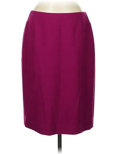 Pre-owned Halogen Formal Skirt In Burgundy