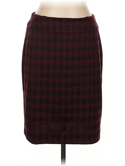 Pre-owned Halogen Formal Skirt In Burgundy