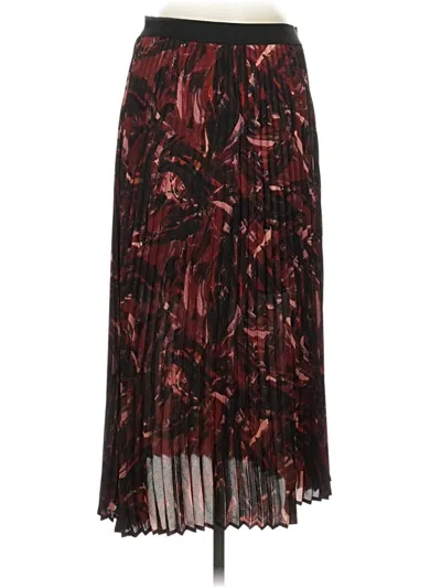 Pre-owned Halogen Formal Skirt In Burgundy