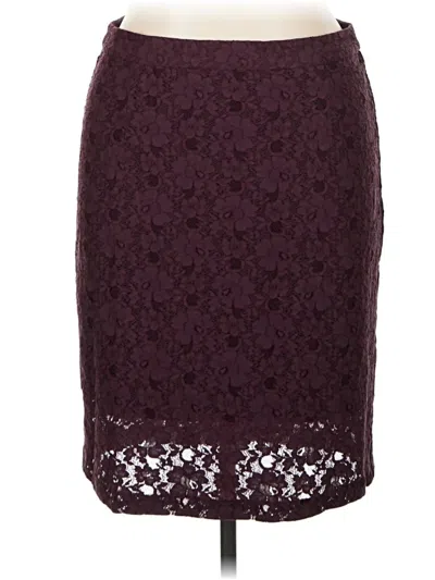Pre-owned Halogen Formal Skirt In Burgundy