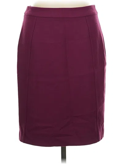 Pre-owned Halogen Formal Skirt In Burgundy