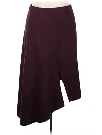 Pre-owned Halogen Formal Skirt In Burgundy
