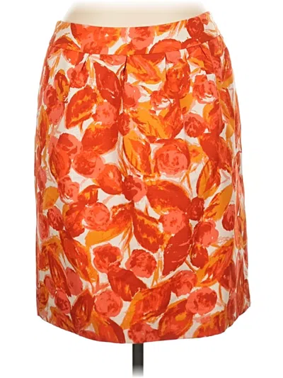 Pre-owned Halogen Formal Skirt In Orange