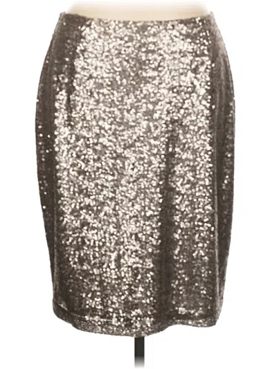 Pre-owned Halogen Formal Skirt In Silver