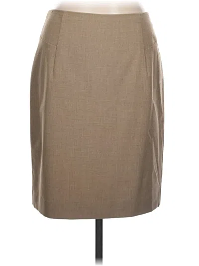 Pre-owned Halogen Formal Skirt In Tan