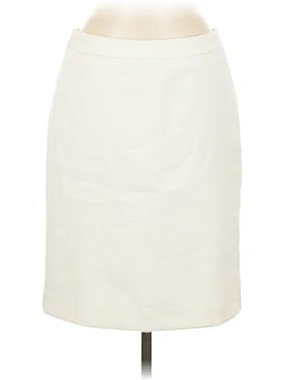 Pre-owned Halogen Formal Skirt In White