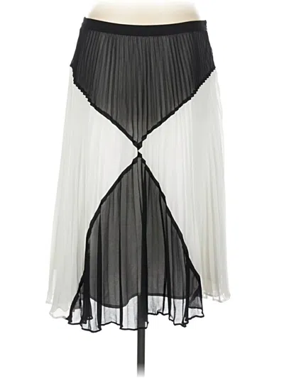 Pre-owned Halogen Formal Skirt In White