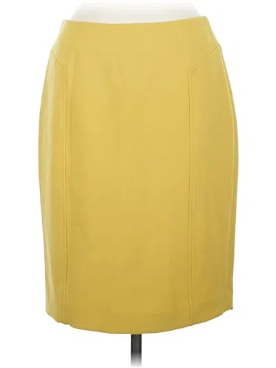 Pre-owned Halogen Formal Skirt In Yellow