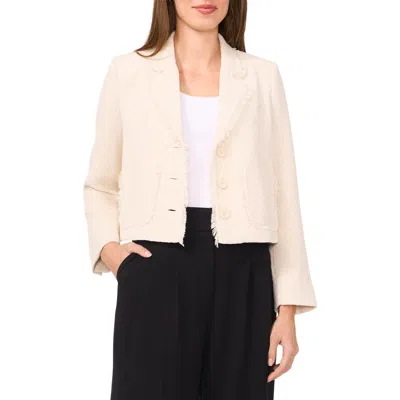 Halogen ® Fringe Detail Tweed Jacket In Neutral