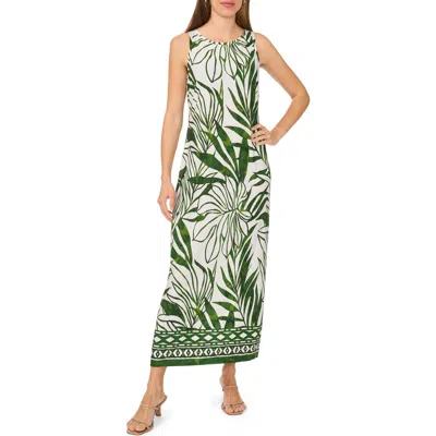 Halogen ® Frond Print Sleeveless Maxi Dress In Green