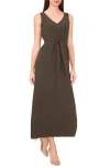 Halogen ® Front Tie Maxi Dress In Blue Grey Beluga
