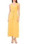 Halogen ® Front Tie Maxi Dress In Mango Pop Orange