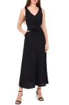 Halogen ® Front Tie Maxi Dress In Rich Black