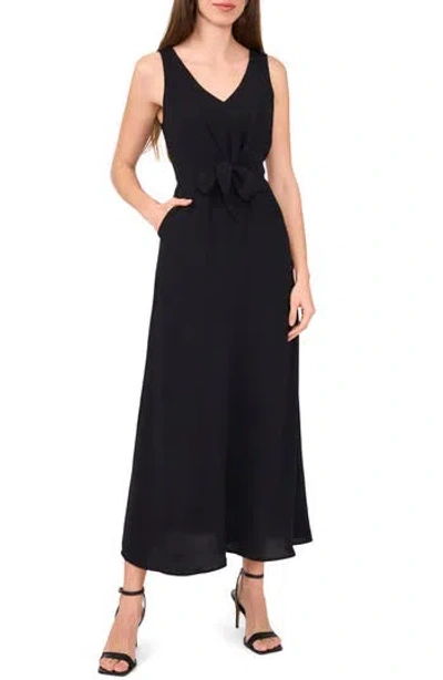 Halogen ® Front Tie Maxi Dress In Rich Black