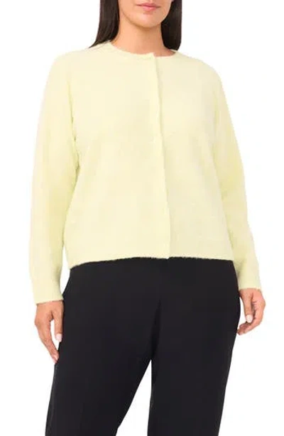 Halogen ® Fuzzy Crewneck Cardigan In Neutral