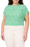 Halogen ® Geo Print Cap Sleeve Shell In Green