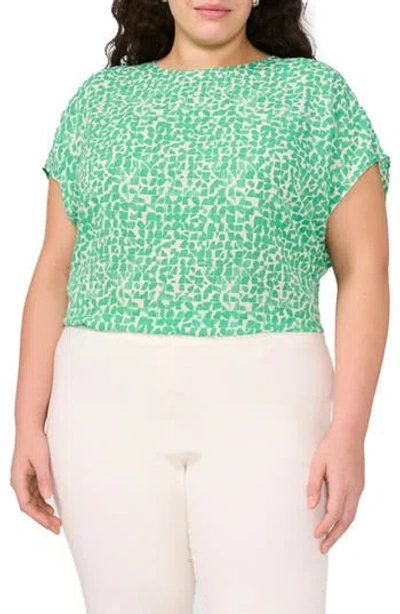 Halogen ® Geo Print Cap Sleeve Shell In Green