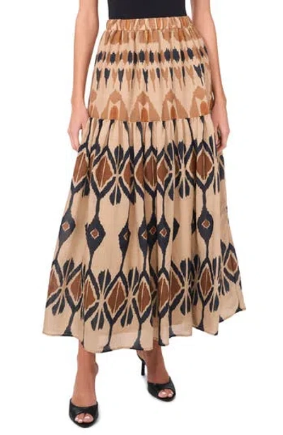 Halogen ® Geo Print Full Maxi Skirt In Cuban Sand Multi Print