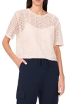 Halogen ® Geometric Openwork T-shirt In Birch
