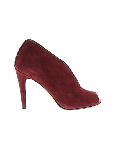 Pre-owned Halogen Heels In Burgundy