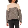 Halogen ® Herringbone Mock Neck Cotton Blend Sweater In Multi