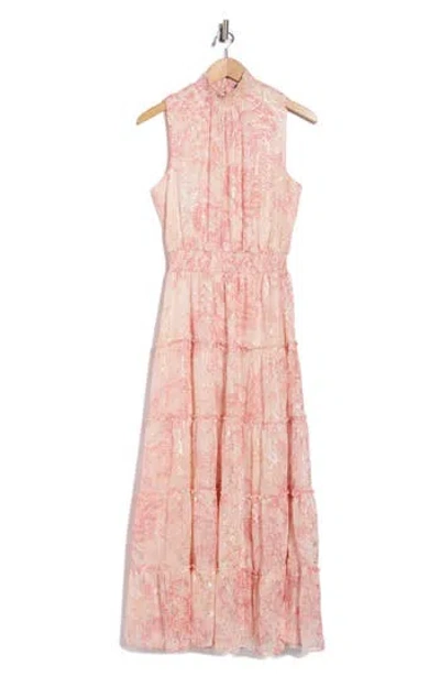 Halogen ® High Neck Tiered Maxi Dress In Pink