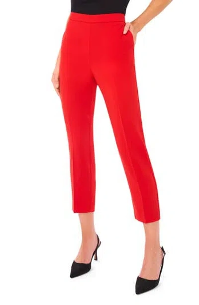 Halogen ® High Waist Ankle Straight Leg Pants In Red
