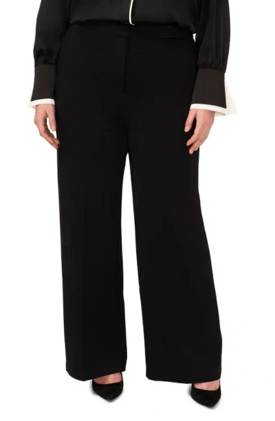 Halogen High Waist Straight Leg Pants In Rich Black