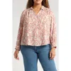 Halogen ® Johnny Collar Top In Multi