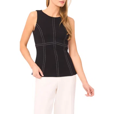 Halogen ® Jewel Neck Ponte Tank In Black