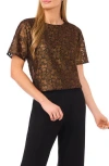 Halogen ® Lace Short Sleeve Top In Brown