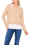 Halogen ® Layered Look Sweater In Brown
