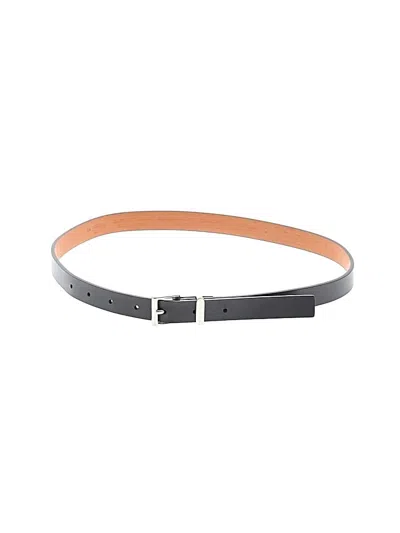Pre-owned Halogen Leather Belt In Black